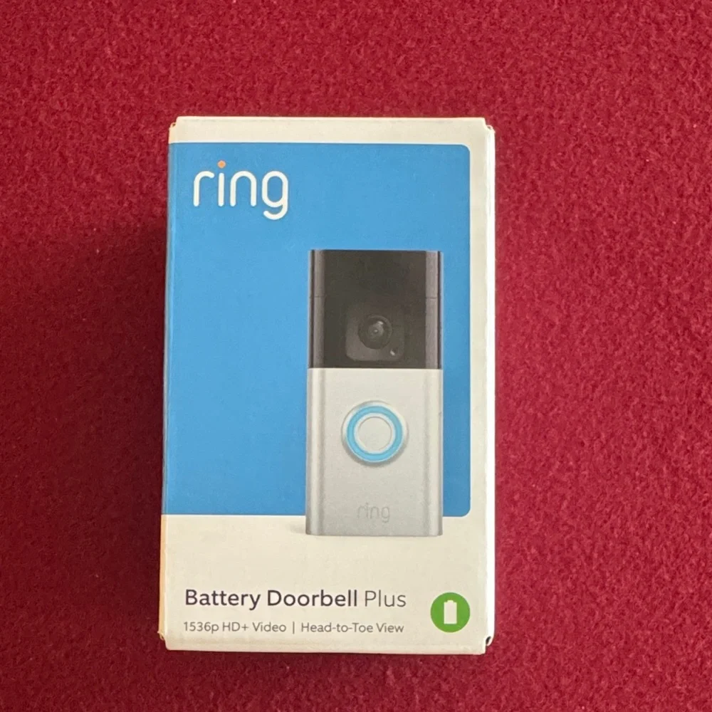 Ring Battery Doorbell Plus in Silver and Black